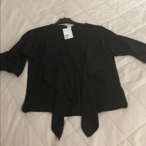 Hm black ruffle top